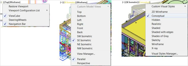 Управление видовым экраном в рабочей области в AutoCAD 2012 Управление видовым экраном в рабочей области в AutoCAD 2012