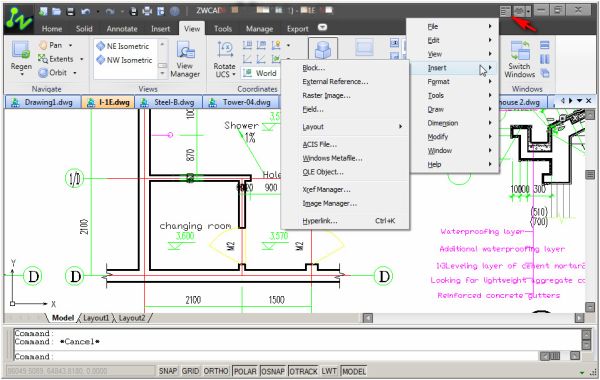 Classic_Dropdown_Menus_Ribbon_CAD