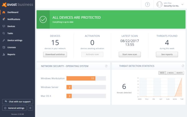 Интерфейс Avast Интерфейс Avast